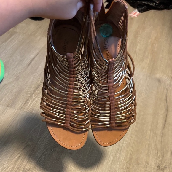 Zigi Soho Tan and Brown Strappy Sandals - Picture 2 of 3